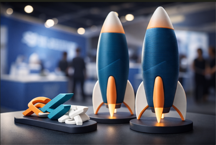 3D-gedrucktes Werbeobjekt zur Unterstützung von Marken- und Kampagnenkommunikation