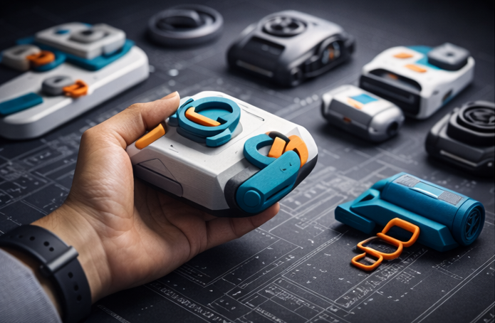 3D-gedruckter Prototyp zur Entwicklung und Präsentation eines Werbeprodukts