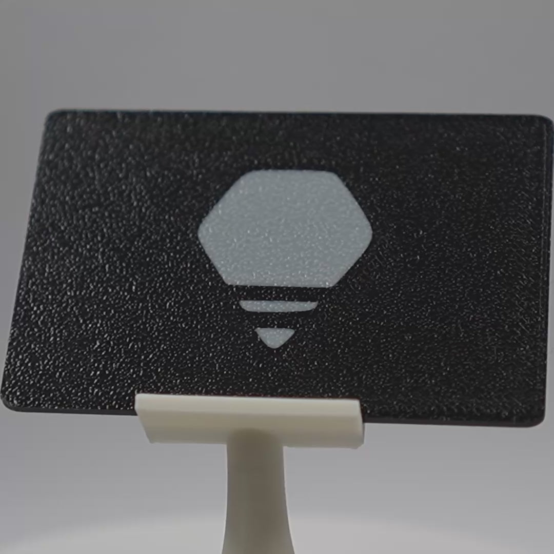 Passgenaue NFC Visitenkarte für Notizzettelhalter (personalisierbar)